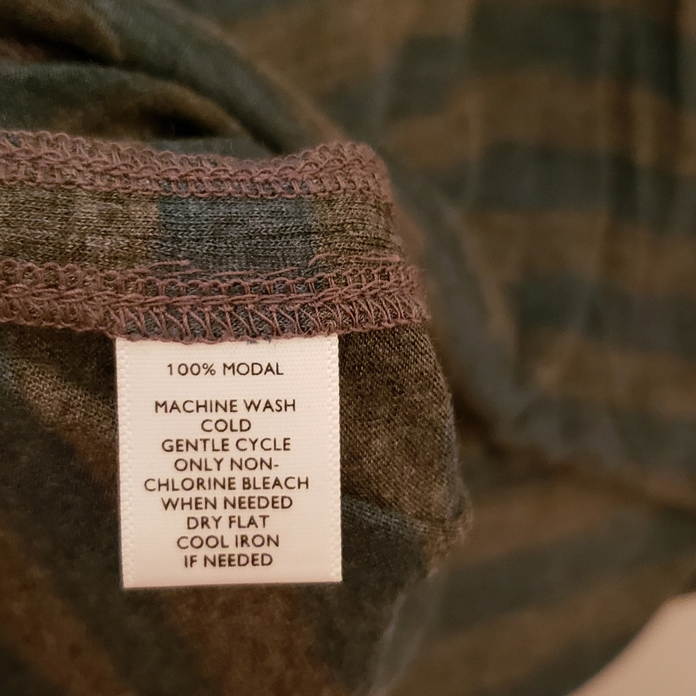 Lou & Grey XS Tee Blue Gray Striped Modal Shirt - Picture 6 of 6